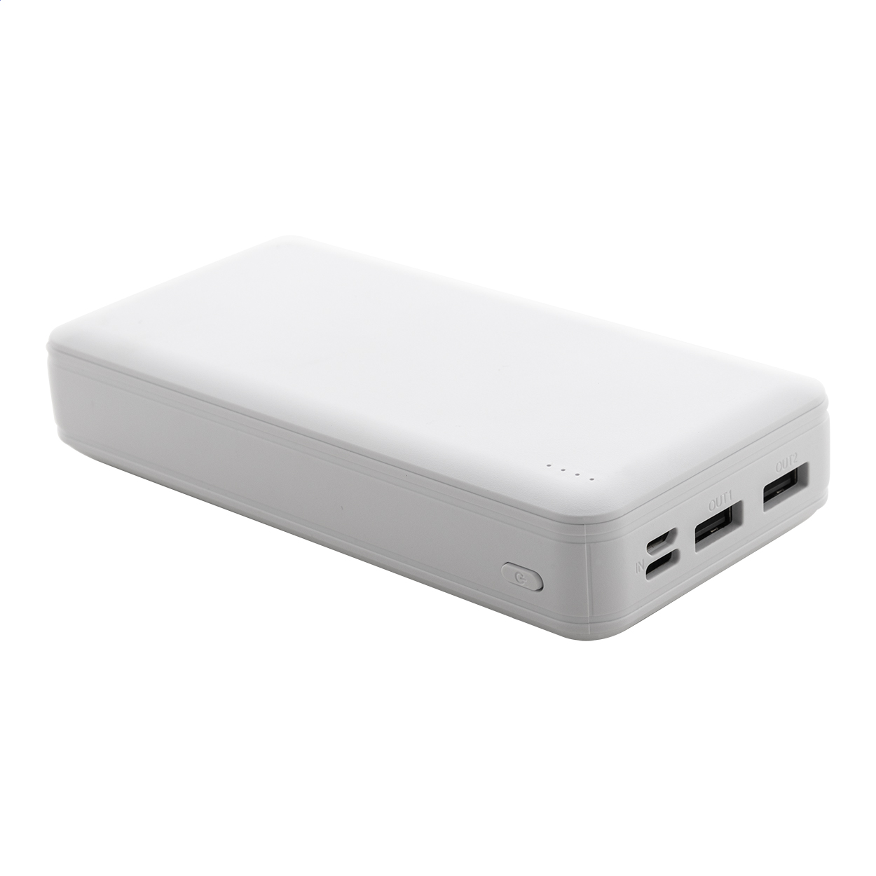 Rabobank XXL Powerbank aus recyceltem ABS mit 20000 mAh und Ihrem Logo bedrucken mit Logo