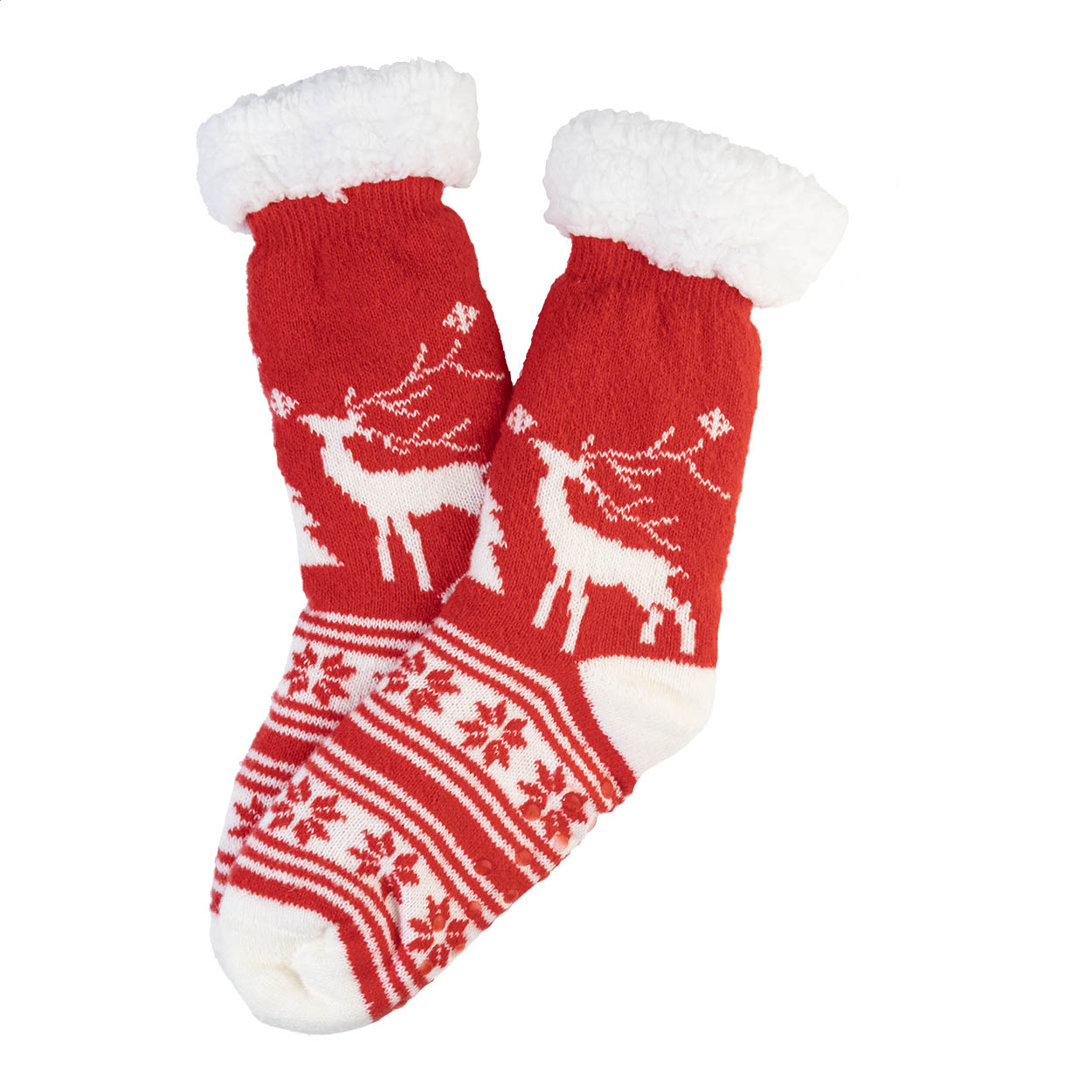 Norsokkar Weihnachts-Hausschuhsocken aus RPET mit Logo, Größe 36–43 bedrucken mit Logo