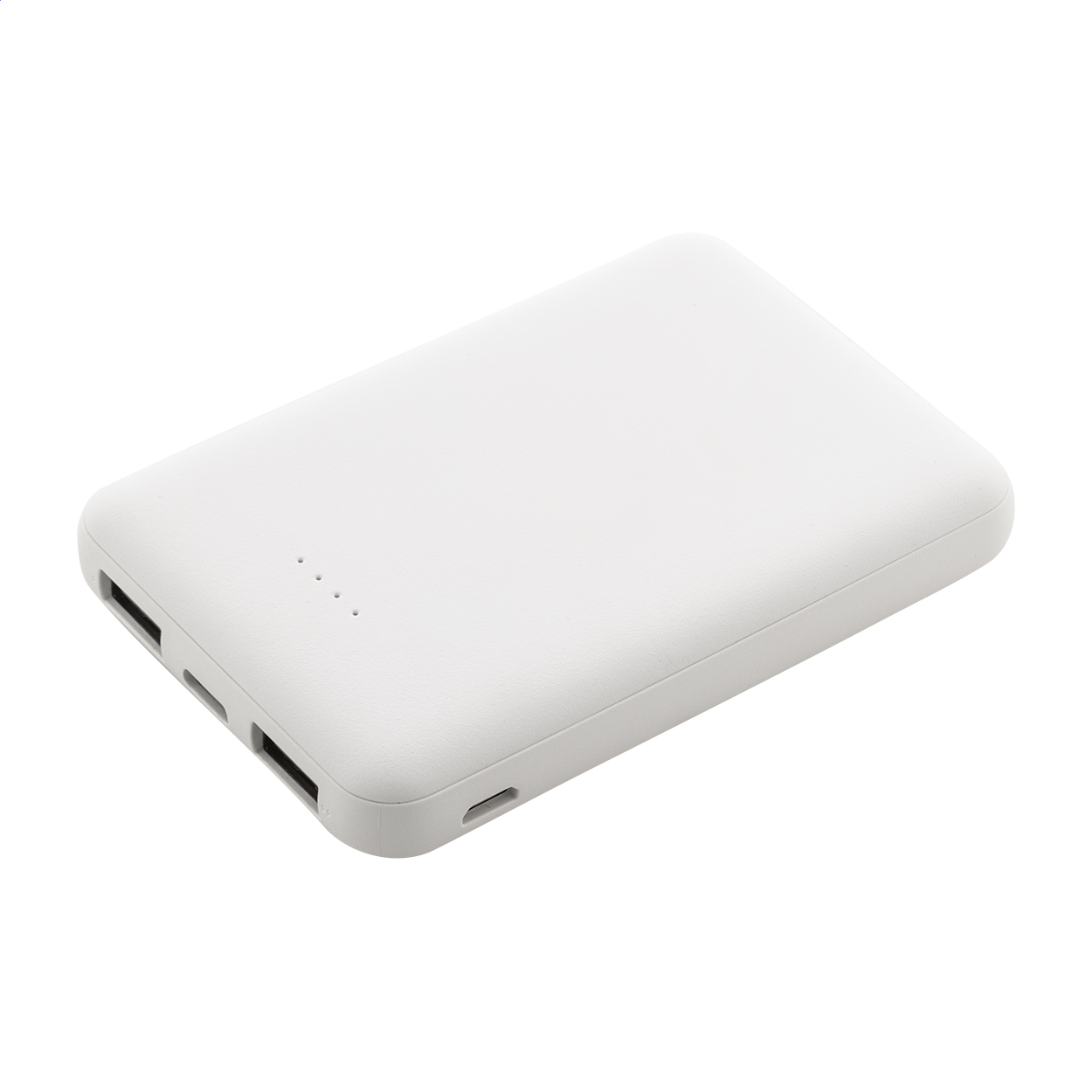 Rabobank Slim Powerbank aus recyceltem ABS mit 5000 mAh und Ihrem Logo bedrucken mit Logo