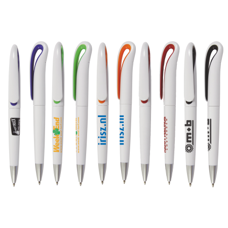 VICTORIA Kunststoff Kugelschreiber Peekay mit gebogenem Clip - Breckerfeld