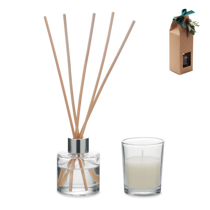 Vanille-Diffusor und Kerzenset