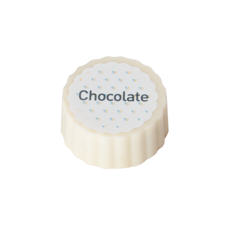 Geprägte Weiße Schokolade mit Haselnusspraline - Belgern-Schildau 
