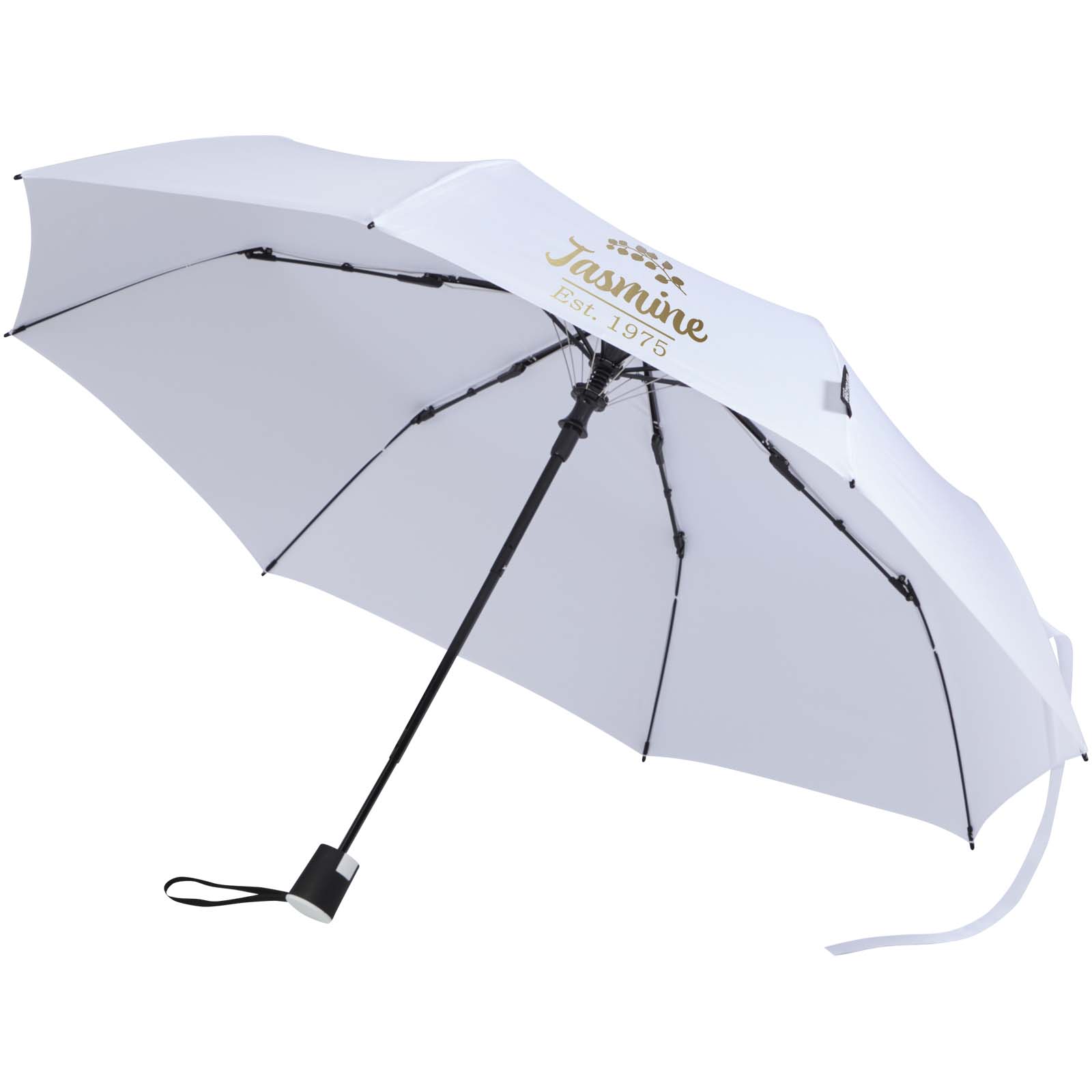 Agnes 21" faltbarer Regenschirm mit automatischer Öffnung aus RPET
