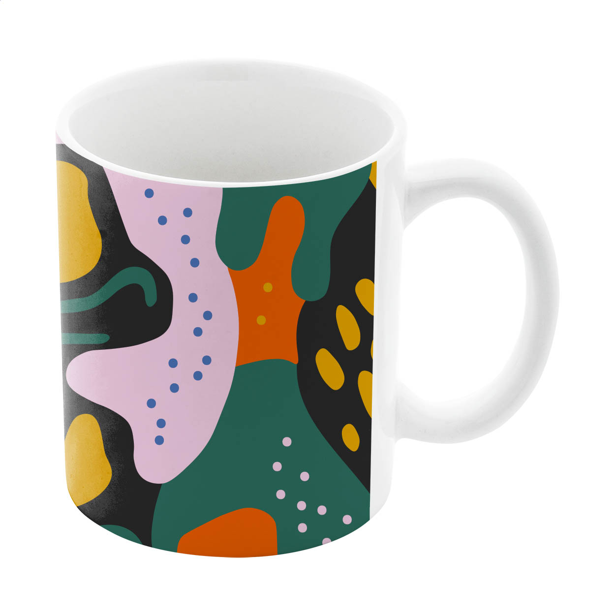 MultiColour weißer Keramikbecher 300 ml für Sublimationsdruck mit Logo bedrucken mit Logo