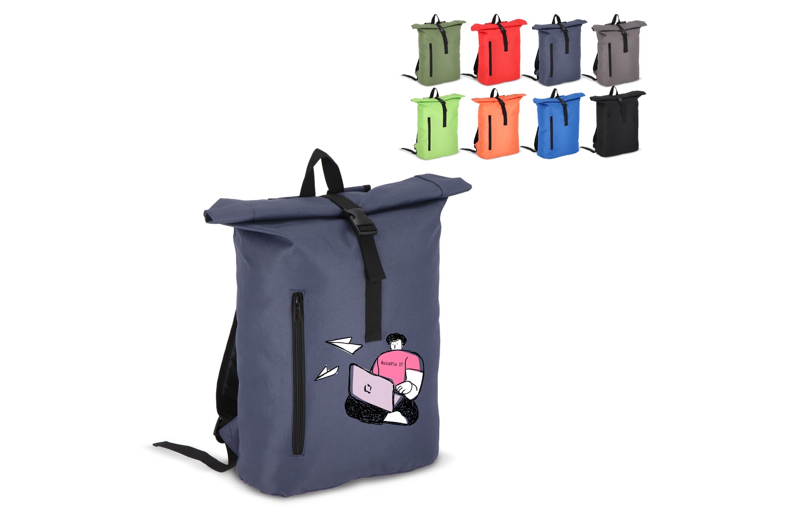 R-PET 600D Rolltop Rucksack 20L - Bad Dürrenberg