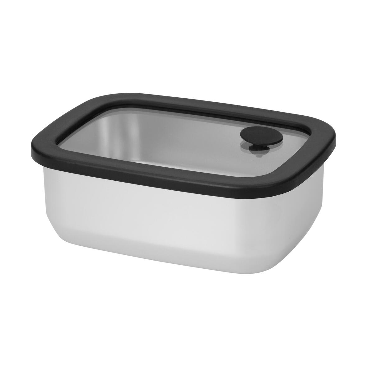 Edelstahl-Lunchbox mit Glasdeckel Stapelbox - Illertissen