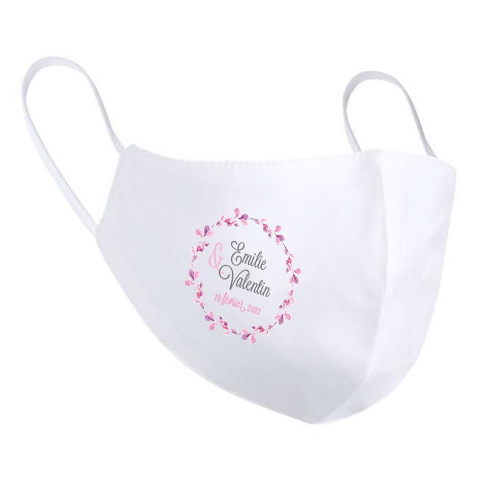 Bedruckte Hochzeitsmaske wiederverwendbar - Karibik