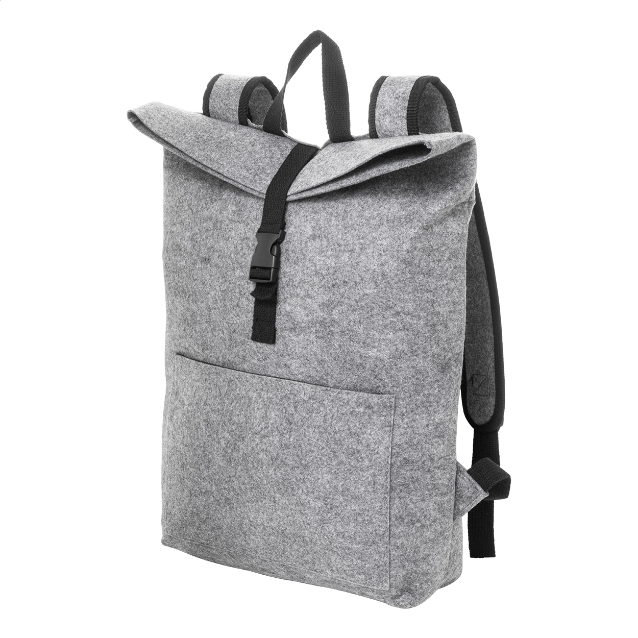 Refelt Roll Rolltop-Rucksack aus RPET-Filz mit Laptopfach und Logo bedrucken mit Logo