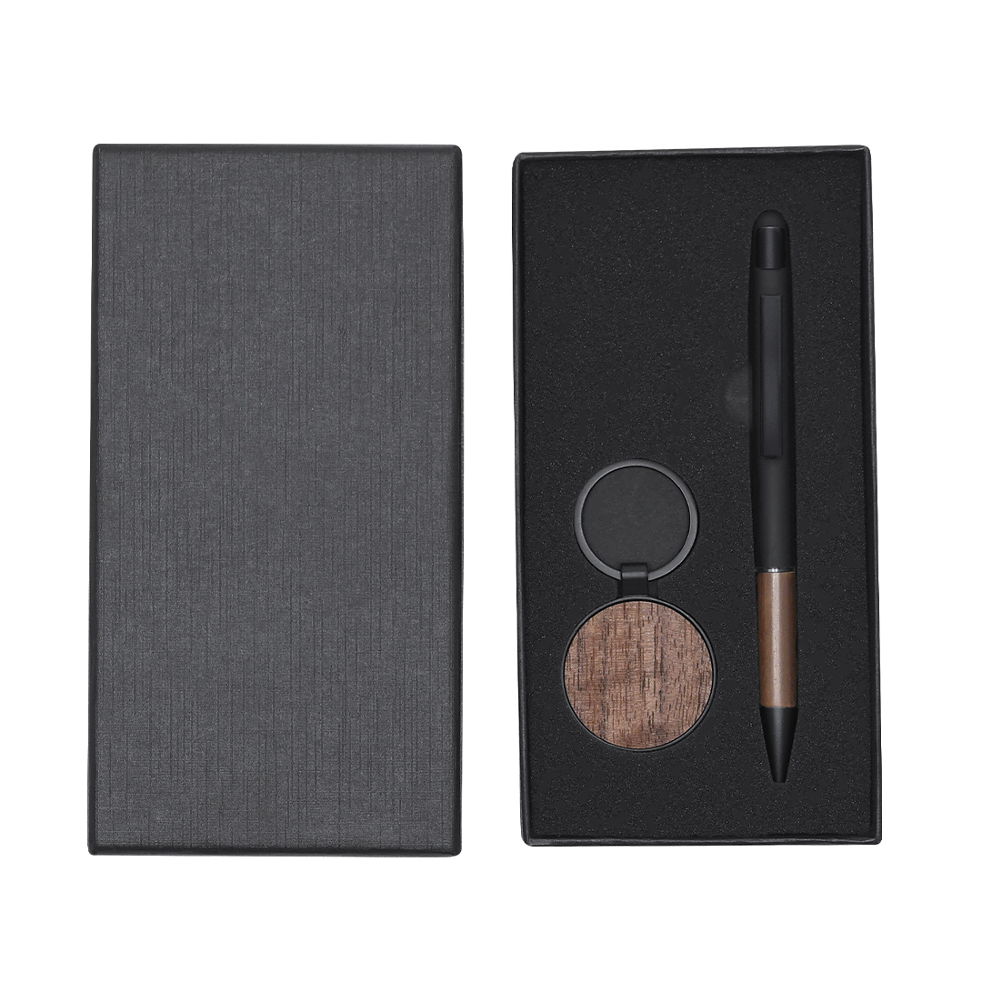 Elegante Set aus Walnussholz und Mattschwarz - Uffenheim
