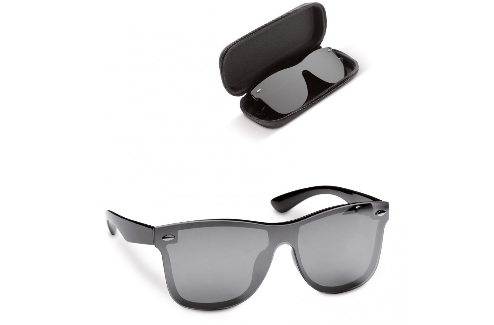 Retro-Rennsonnenbrille mit UV400-Filter und EVA-Hülle - Welzow 
