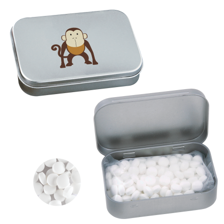 Scharnierdose mit DutchDex Dextrose-Mints - Weiden in der Oberpfalz bedrucken mit Logo