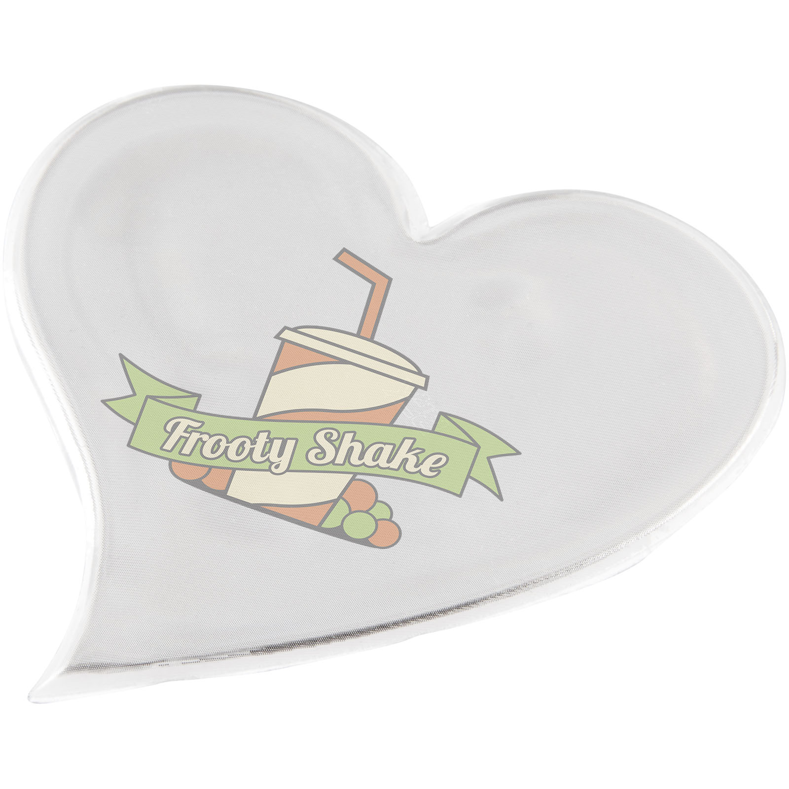 RFX™ S-12 reflektierender Herz-Aufkleber L aus PVC mit Logo