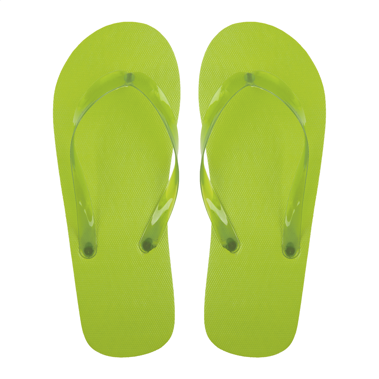 Boracay Zehensandalen aus PE mit transparenten PVC-Riemen und Logo bedrucken mit Logo