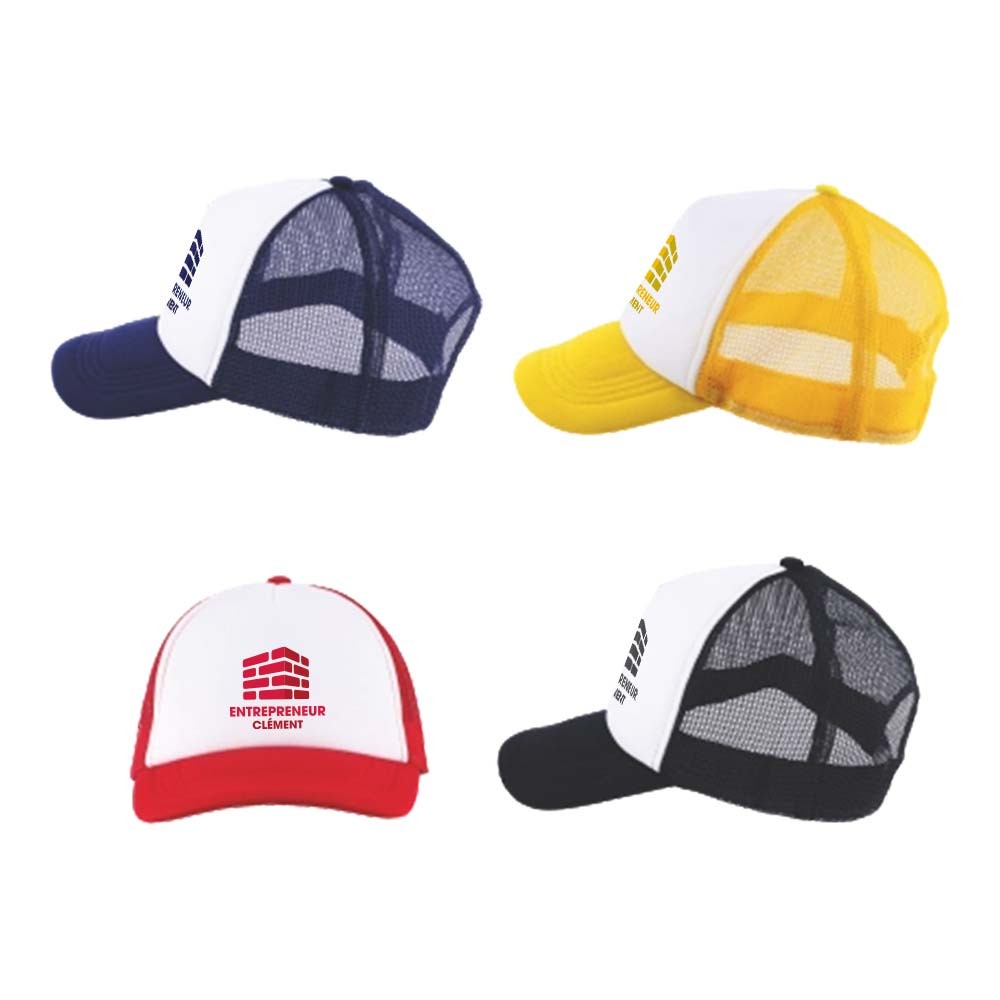 5-Panel-Trucker-Kappe mit Kunststoffverschluss - Loitz  bedrucken mit Logo