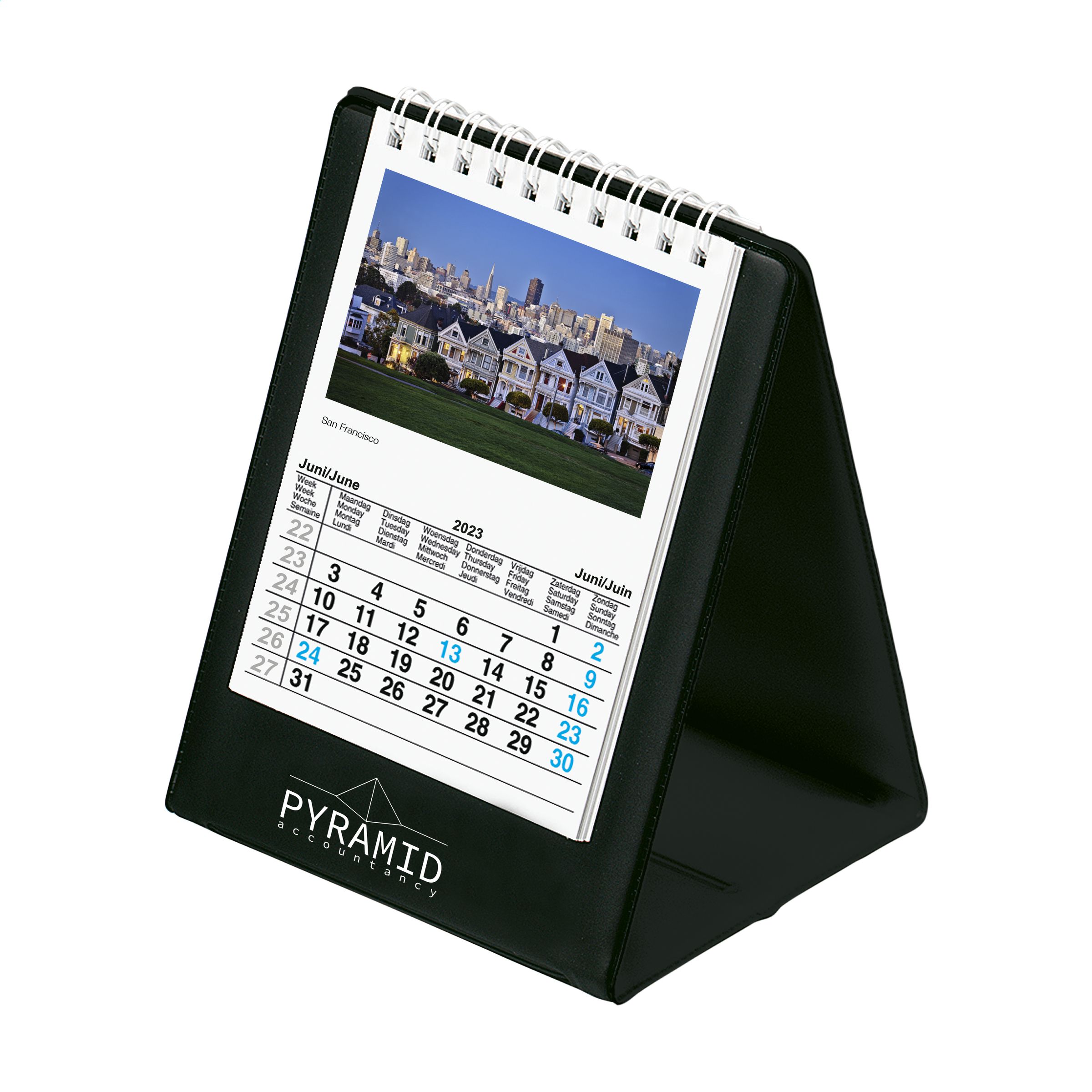 Schreibtischkalender in Sprache mit Skyline - Leoben