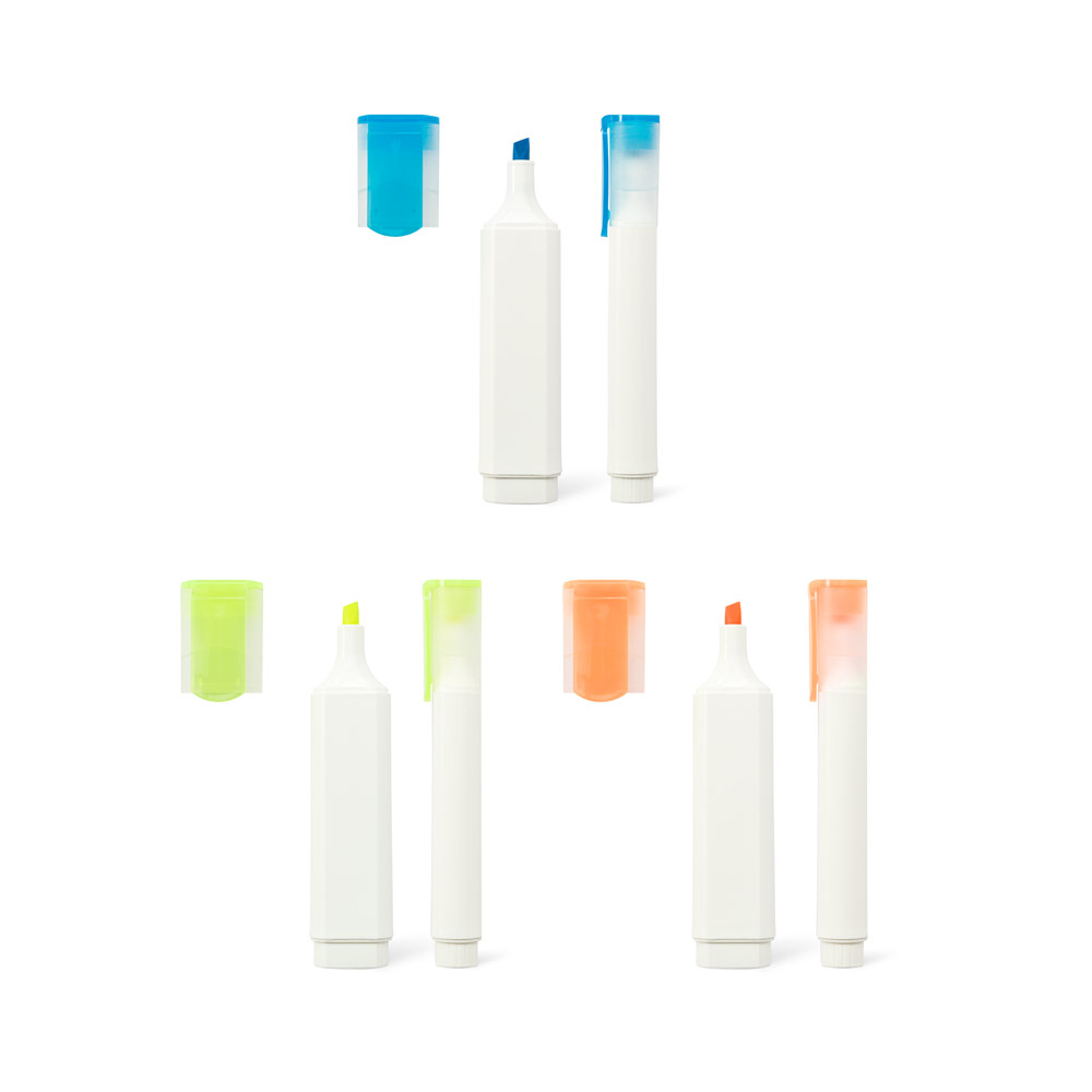 FLETCHER. PP-Textmarker mit glänzendem Finish