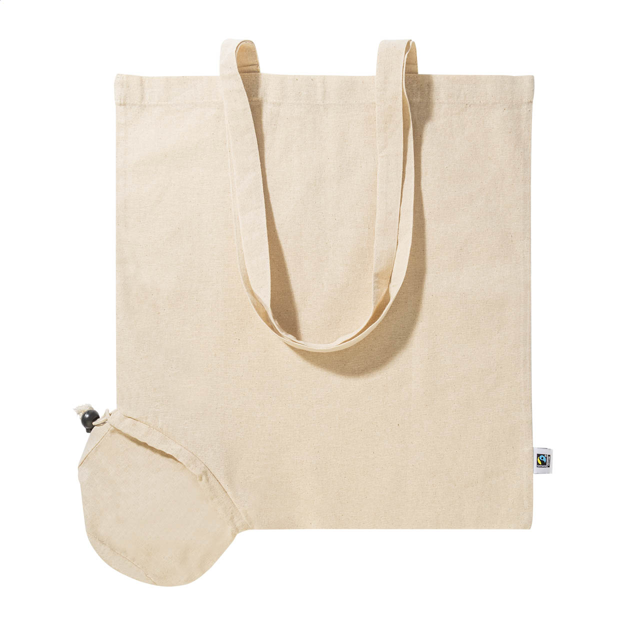 Fershop Fold faltbare Fairtrade-Einkaufstasche aus Baumwolle mit Logo