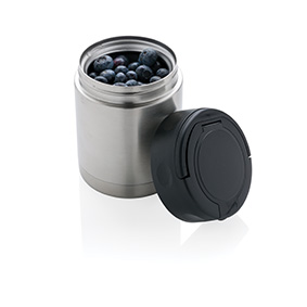 Edelstahl-Lebensmittelbehälter mit Löffel und Griff - Bad Harzburg