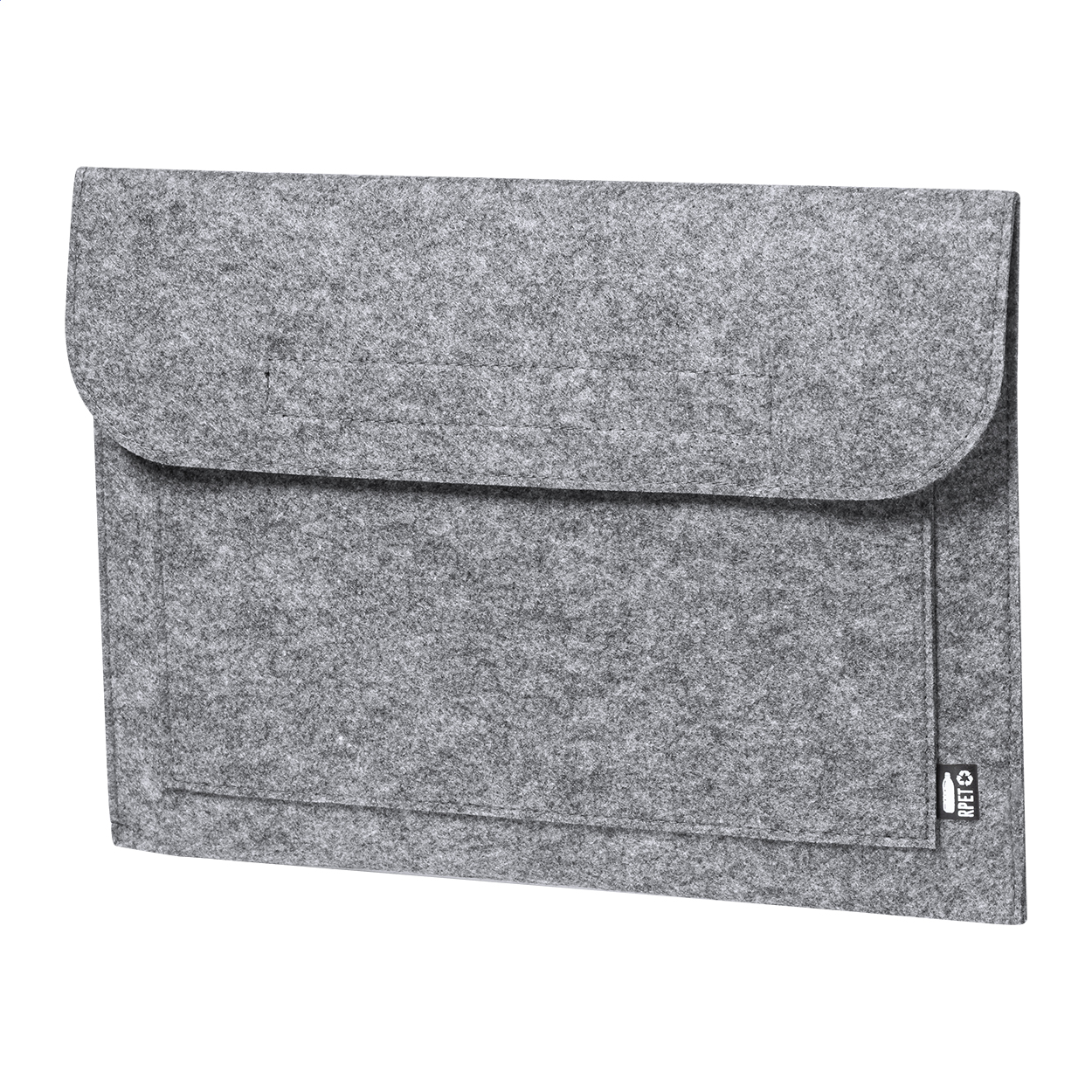 Feddox Laptoptasche aus RPET-Filz mit Fronttasche und Logo
