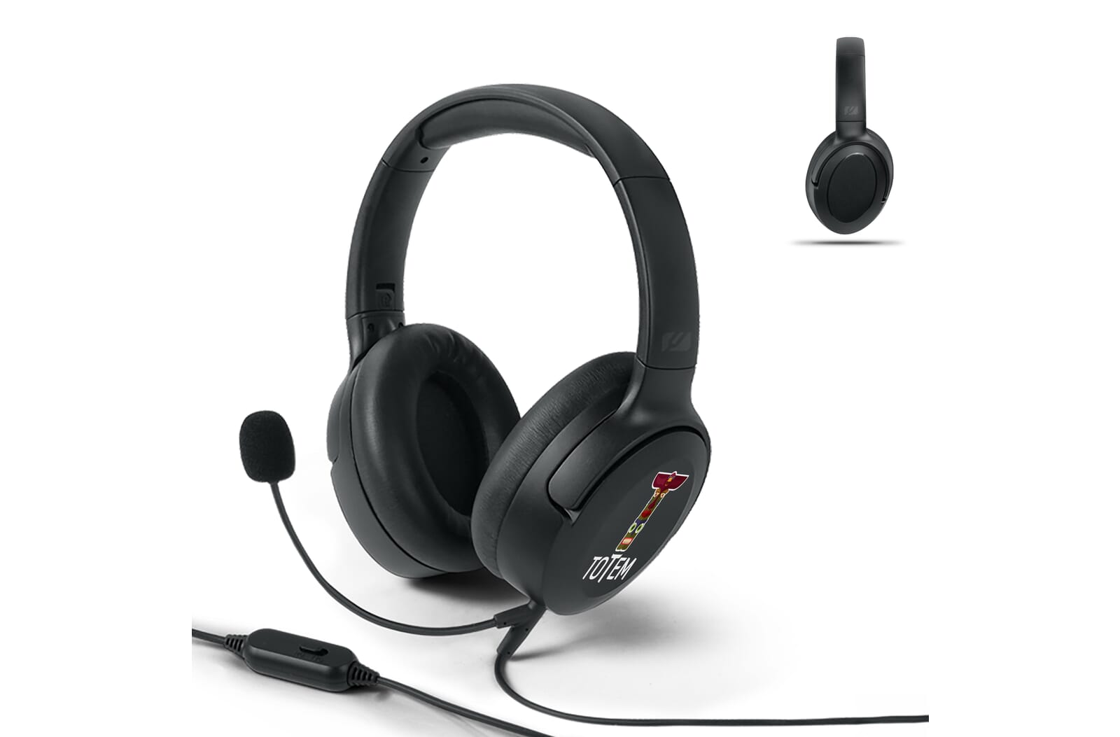 KlangMeister Kopfhörer mit Mikrofon - Nidderau bedrucken mit Logo