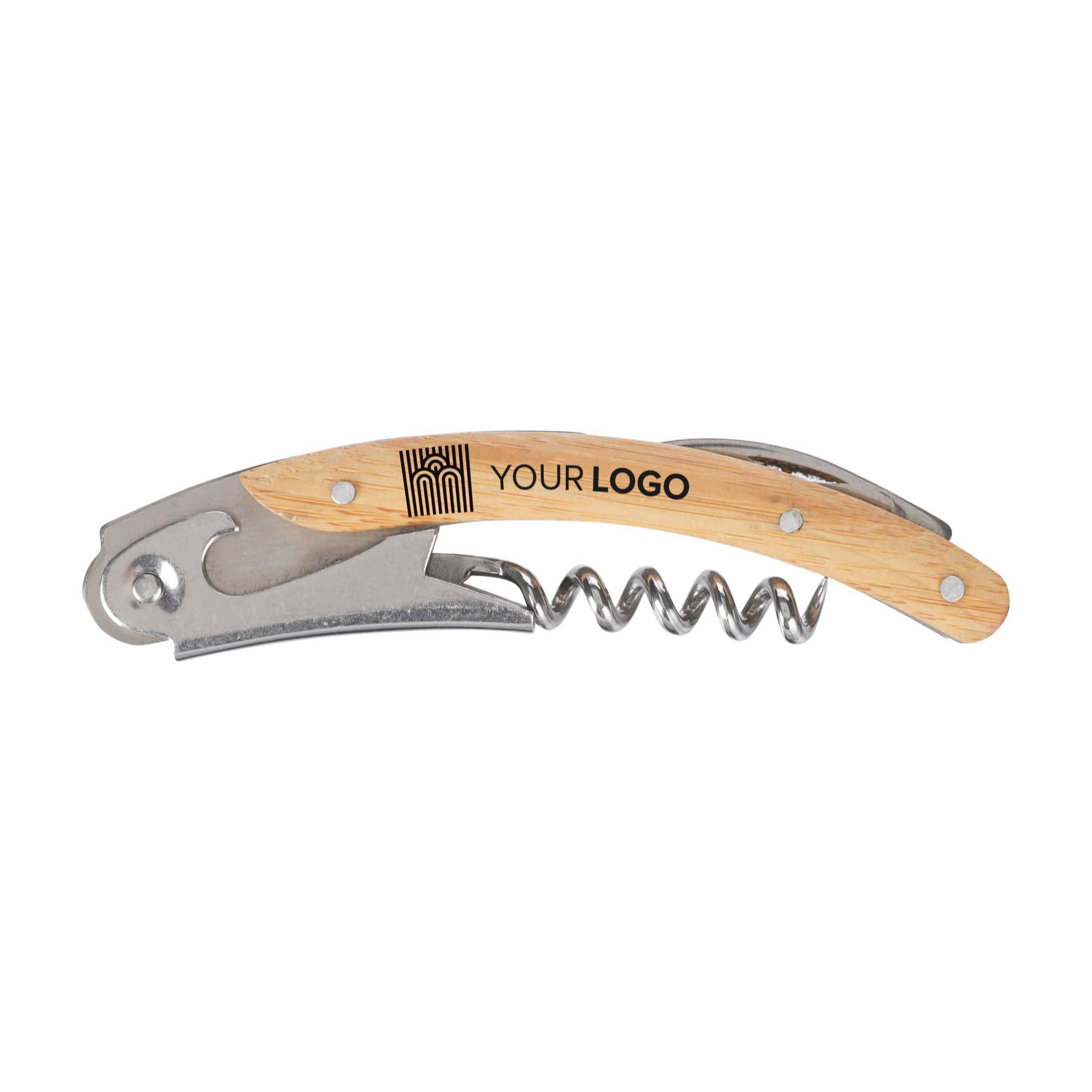 Kellnermesser aus recyceltem Bambus - Niddatal bedrucken mit Logo