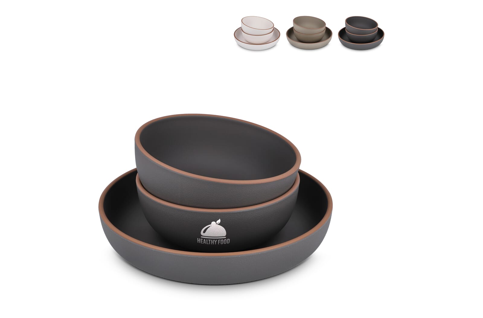 Geheimnisvolle Eleganz 3-teilige Servierset aus rPET - Kastellaun bedrucken mit Logo