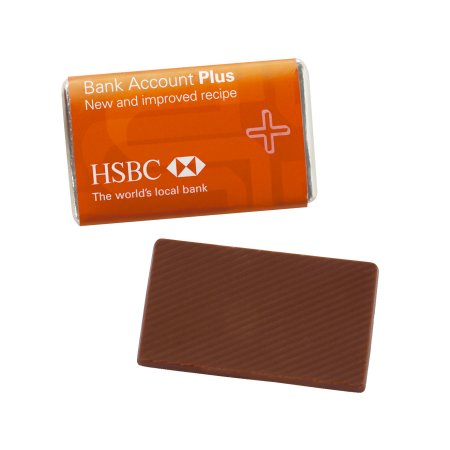 Personalisierte Milchschokoladenriegel mit vollfarbiger Hülle - Selb