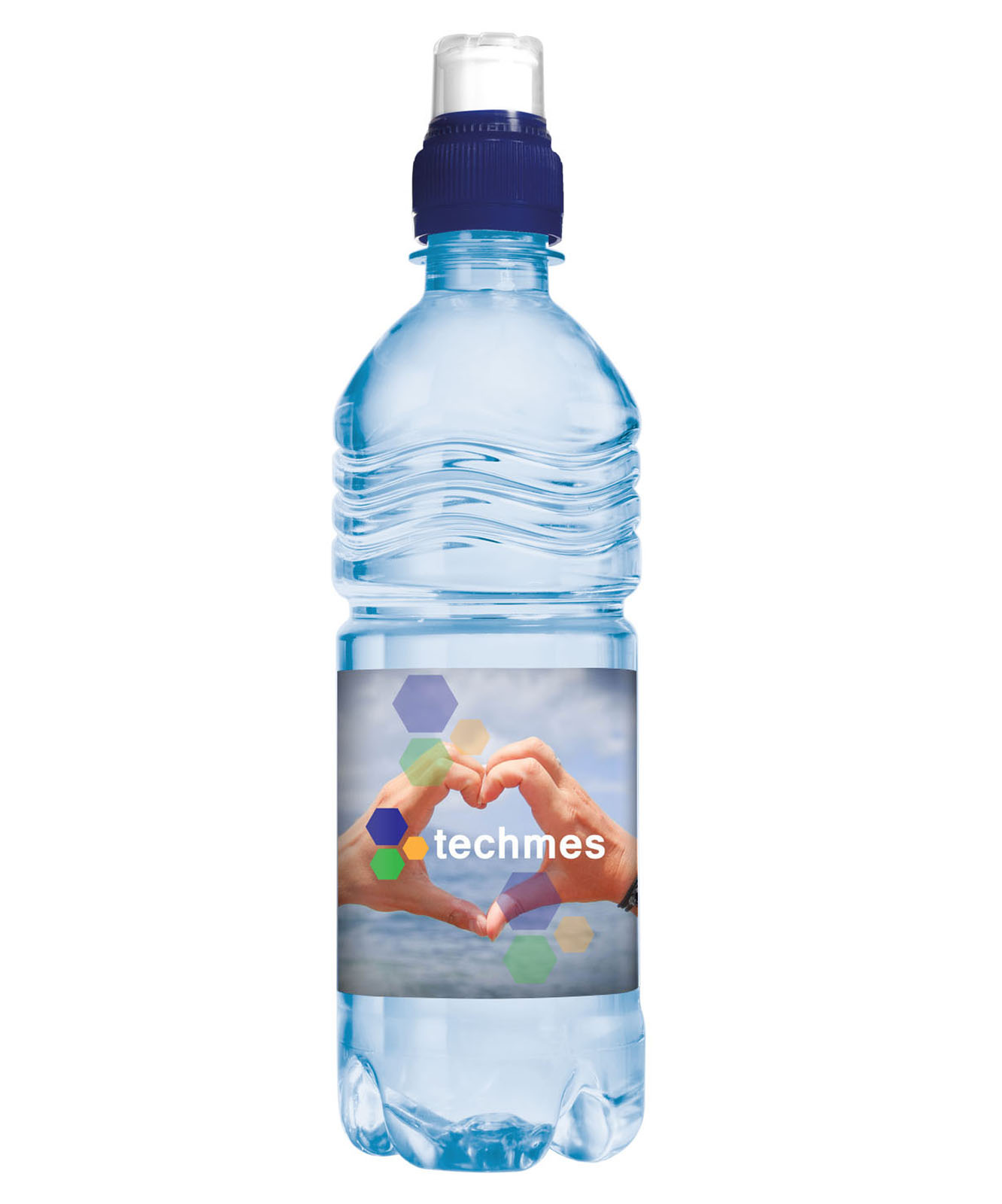 500 ml blaue Sportkappe Frühlingswasserflasche - Saarbrücken