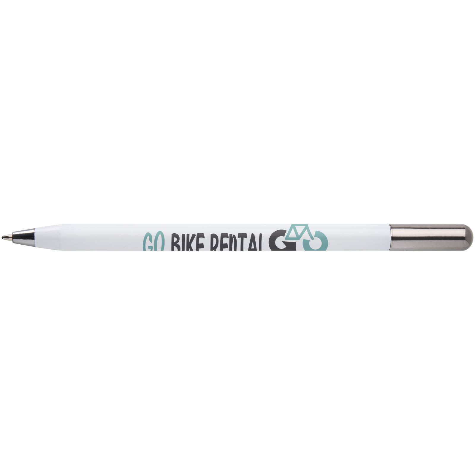 SMART Drehkugelschreiber mit Logo aus recyceltem Aluminium, schwarze Mine bedrucken mit Logo