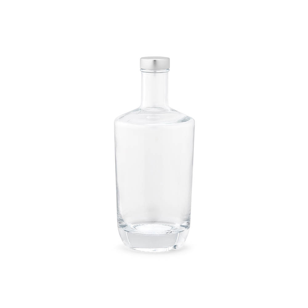 Trent Glasflasche 790 ml mit silbernem GPI-Deckel und Ihrem Logo