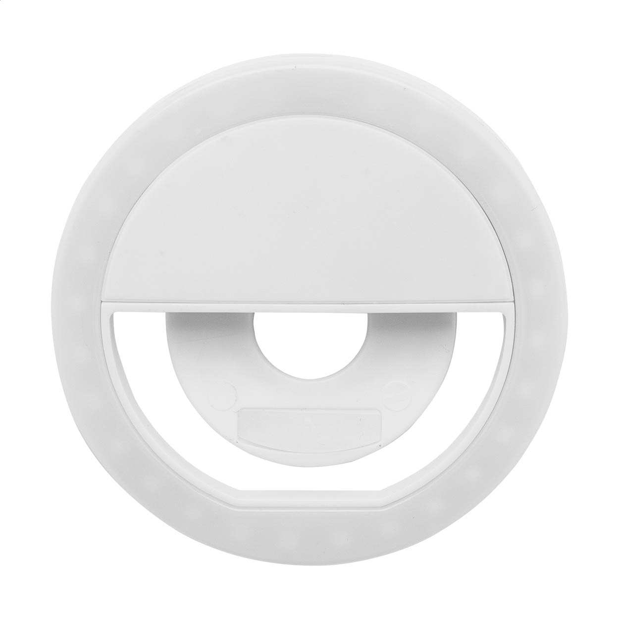 Radiance Selfie-Ringlicht aus recyceltem ABS mit 28 LEDs und Logo bedrucken mit Logo