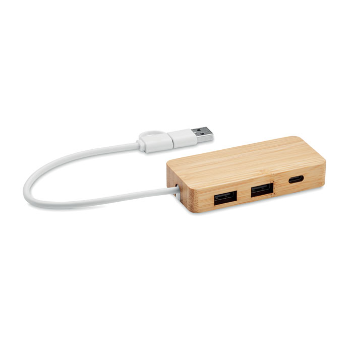 Bambus USB-Hub 3 Anschlüsse - Spremberg