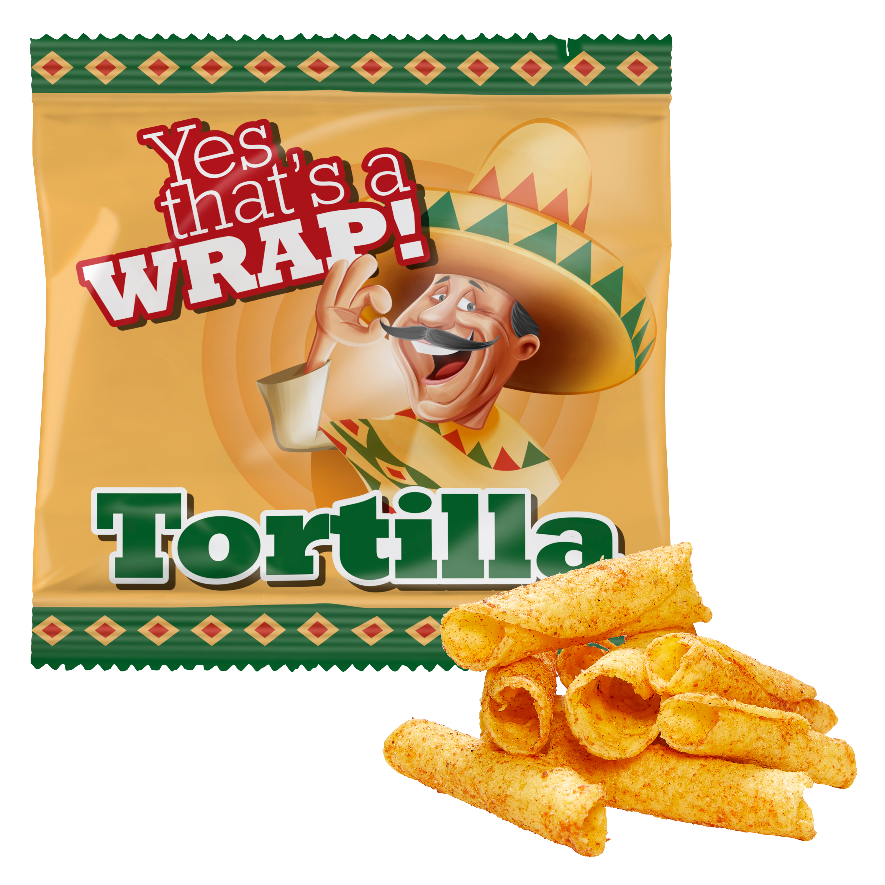 Tortilla Rollen Knusper-Snack - Bramsche bedrucken mit Logo
