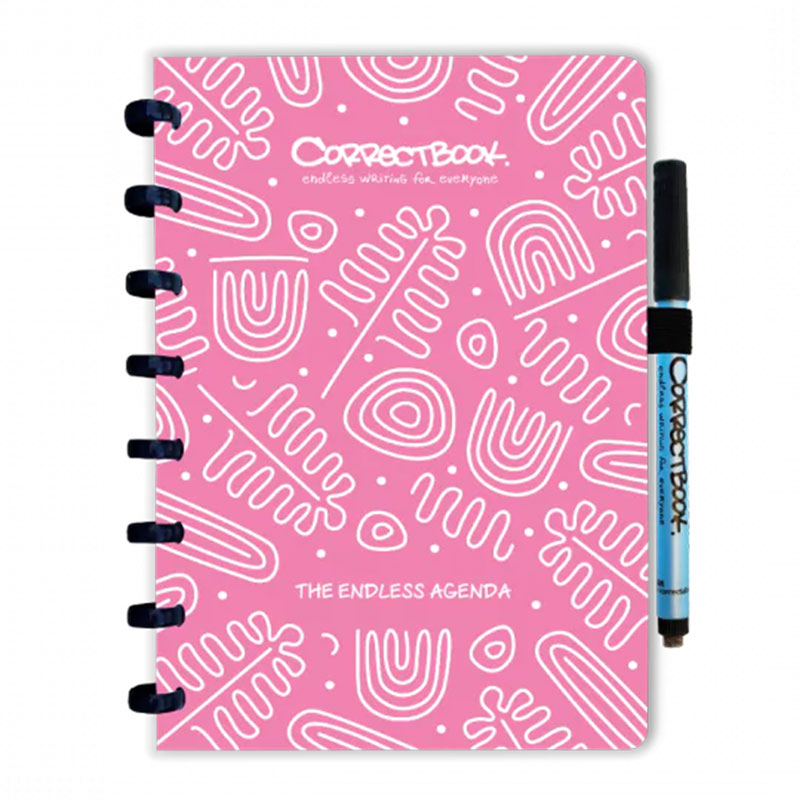 Personalisierter rosafarbener Correctbook-Terminkalender - C04
