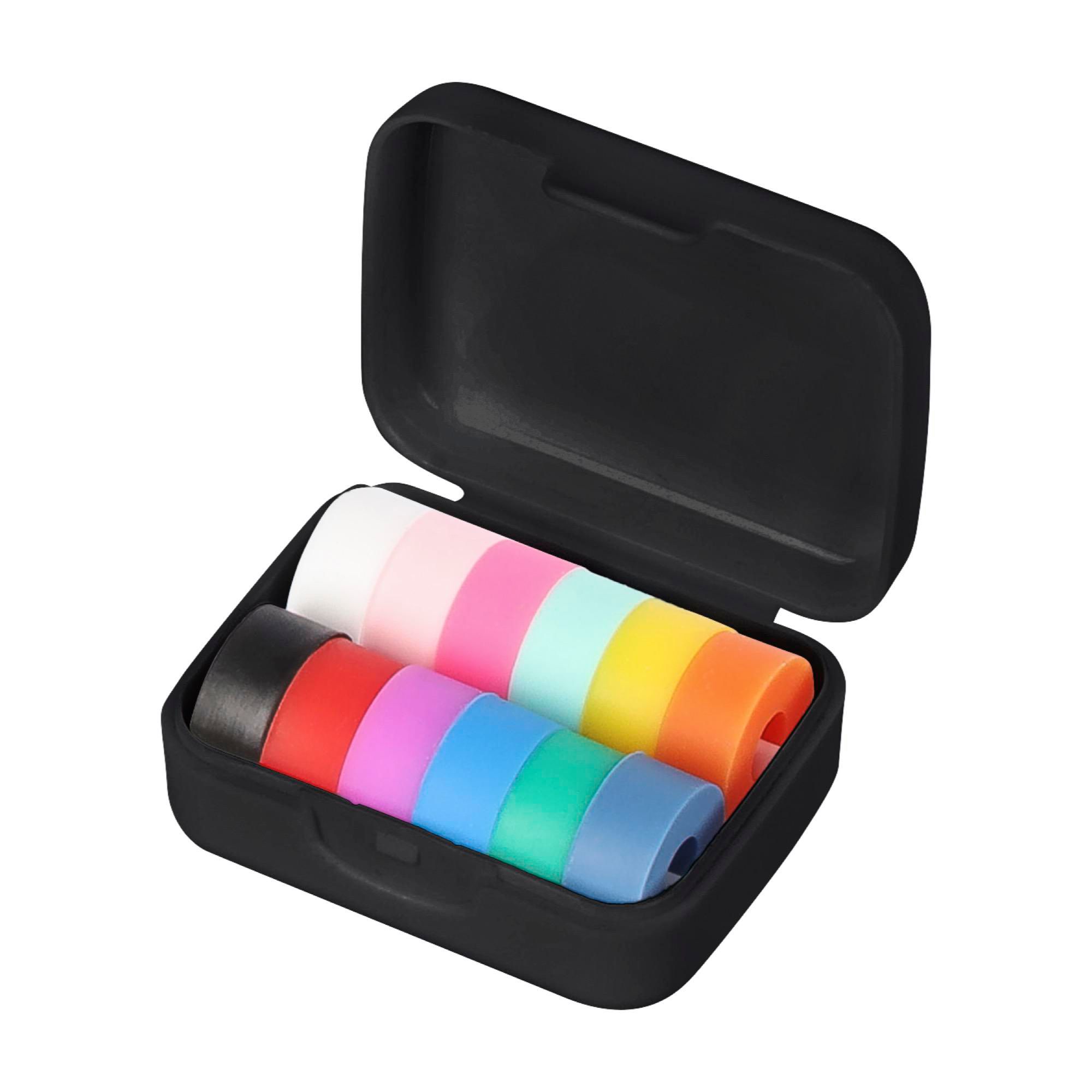 Weinglas-Marker Set Buntes Silikon | 12-teilig - Drensteinfurt bedrucken mit Logo