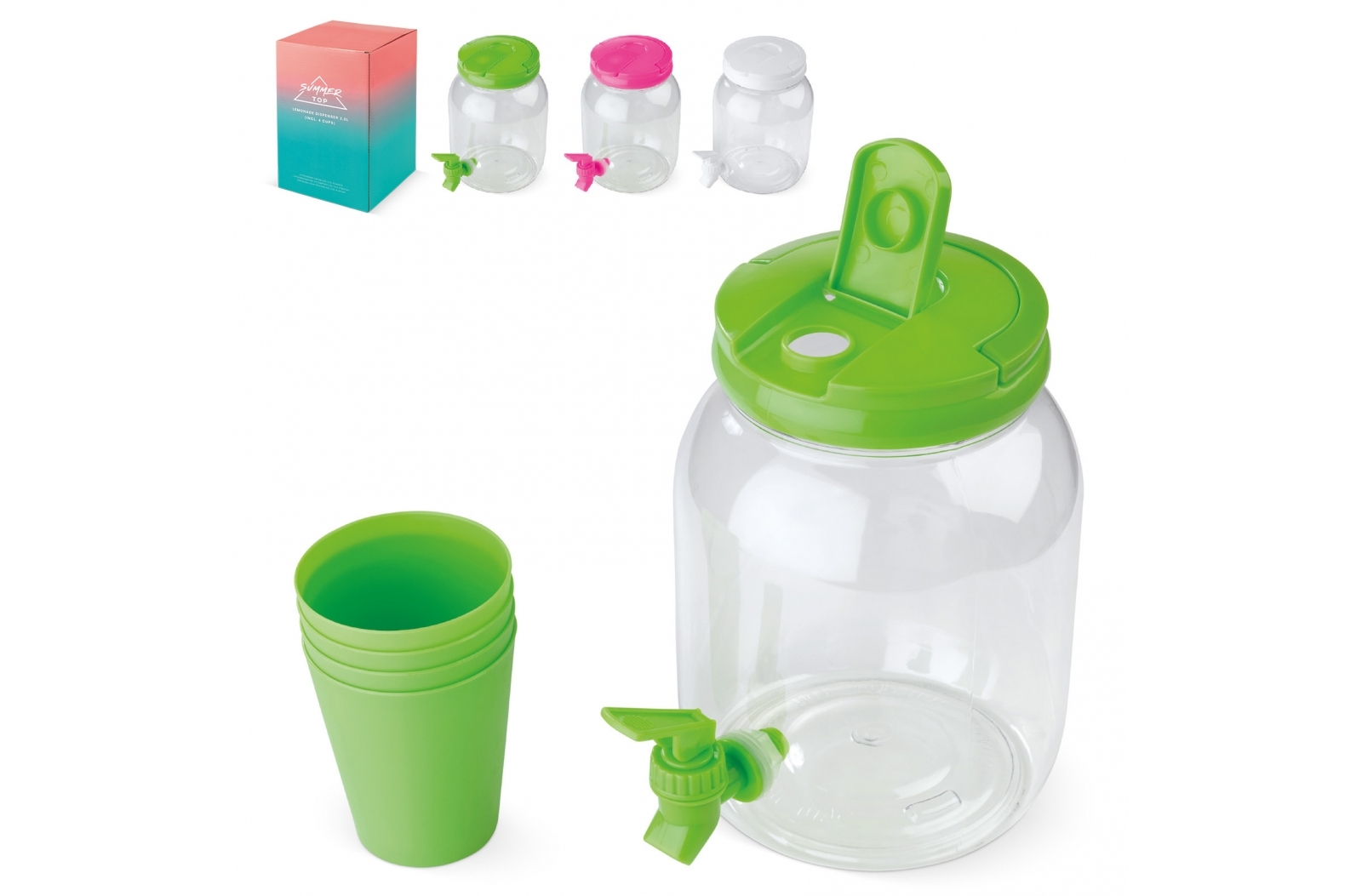 Nicht kohlensäurehaltiger Getränkespender mit Zapfhahn 2500ml - Würselen