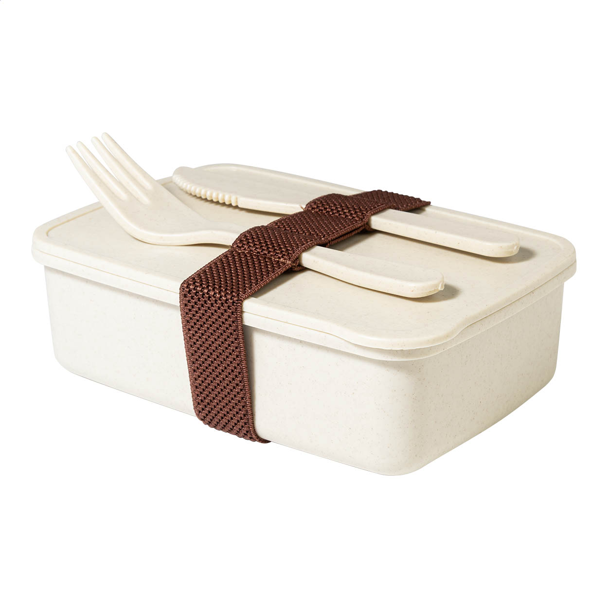 Adobo Lunchbox aus PP, 700 ml, mit Besteck und Ihrem Logo bedrucken mit Logo