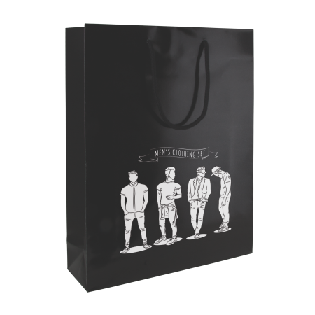 Glänzende laminierte schwarze Papiertüten - Wasungen