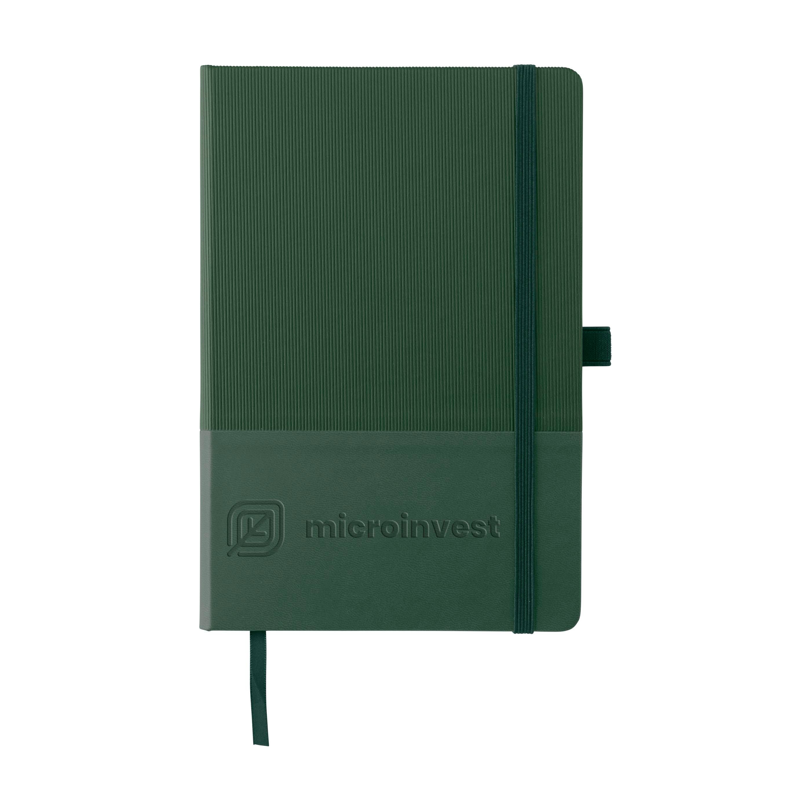 Groovy A5 Notizbuch mit gerippter Struktur und FSC-Mix-Papier, Logo bedrucken mit Logo