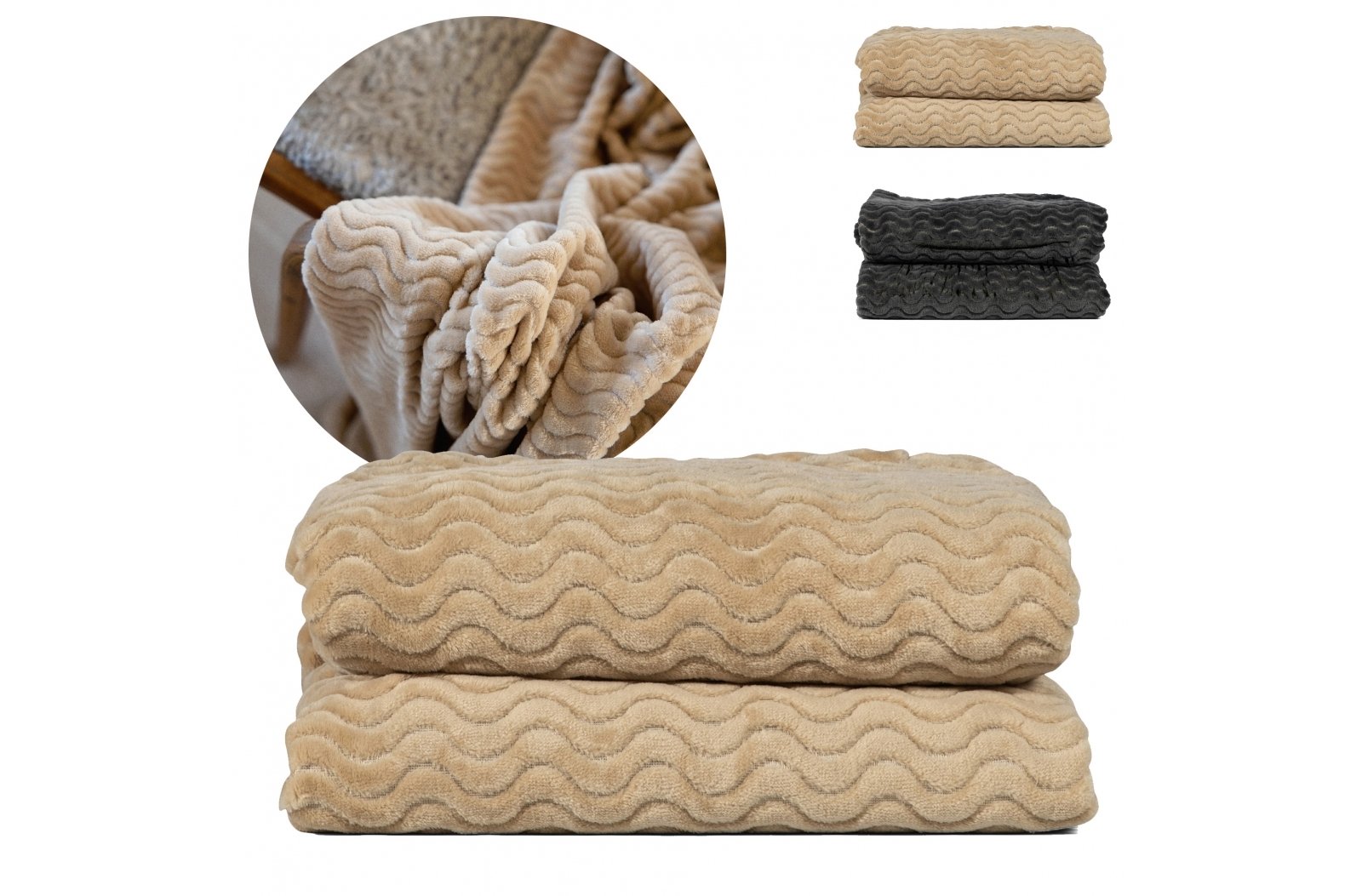 Luxuswellen Fleece Plaid - Rheinsberg