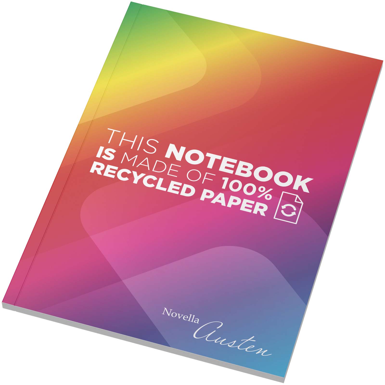Notizbuch Novella Austen A5 mit recyceltem Softcover – 50 linierte Blätter
