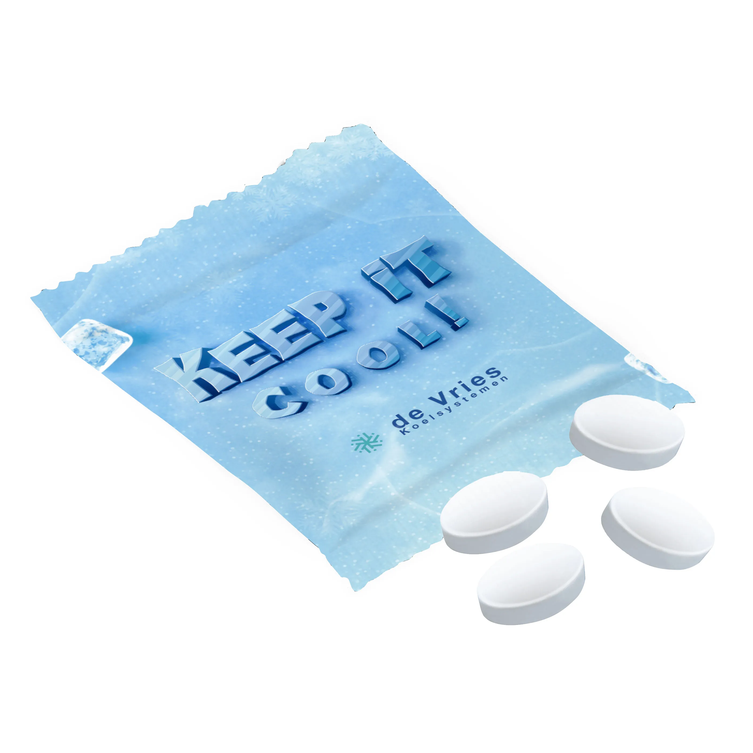 Papierbeutel mit Cool-Ice Pastillen - Wertheim