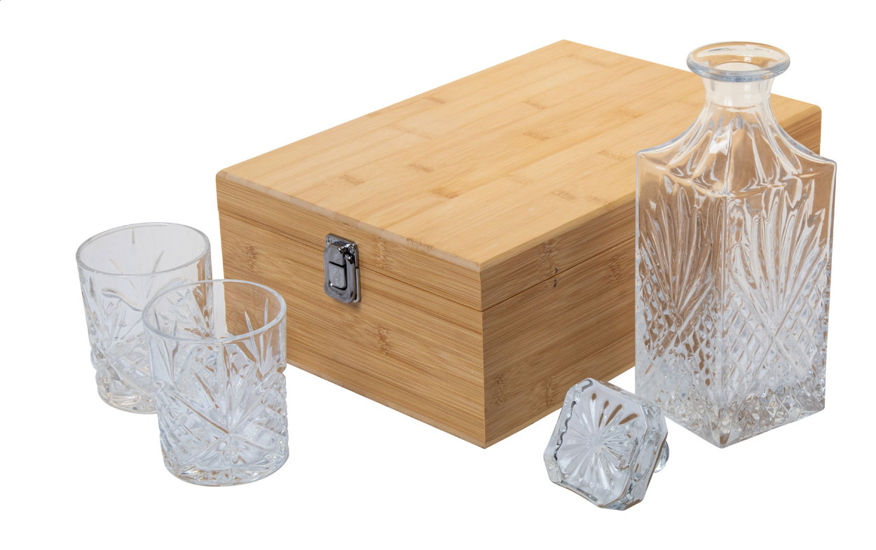 Bambus-Whisky-Set Eleganz - Oelde bedrukken met logo