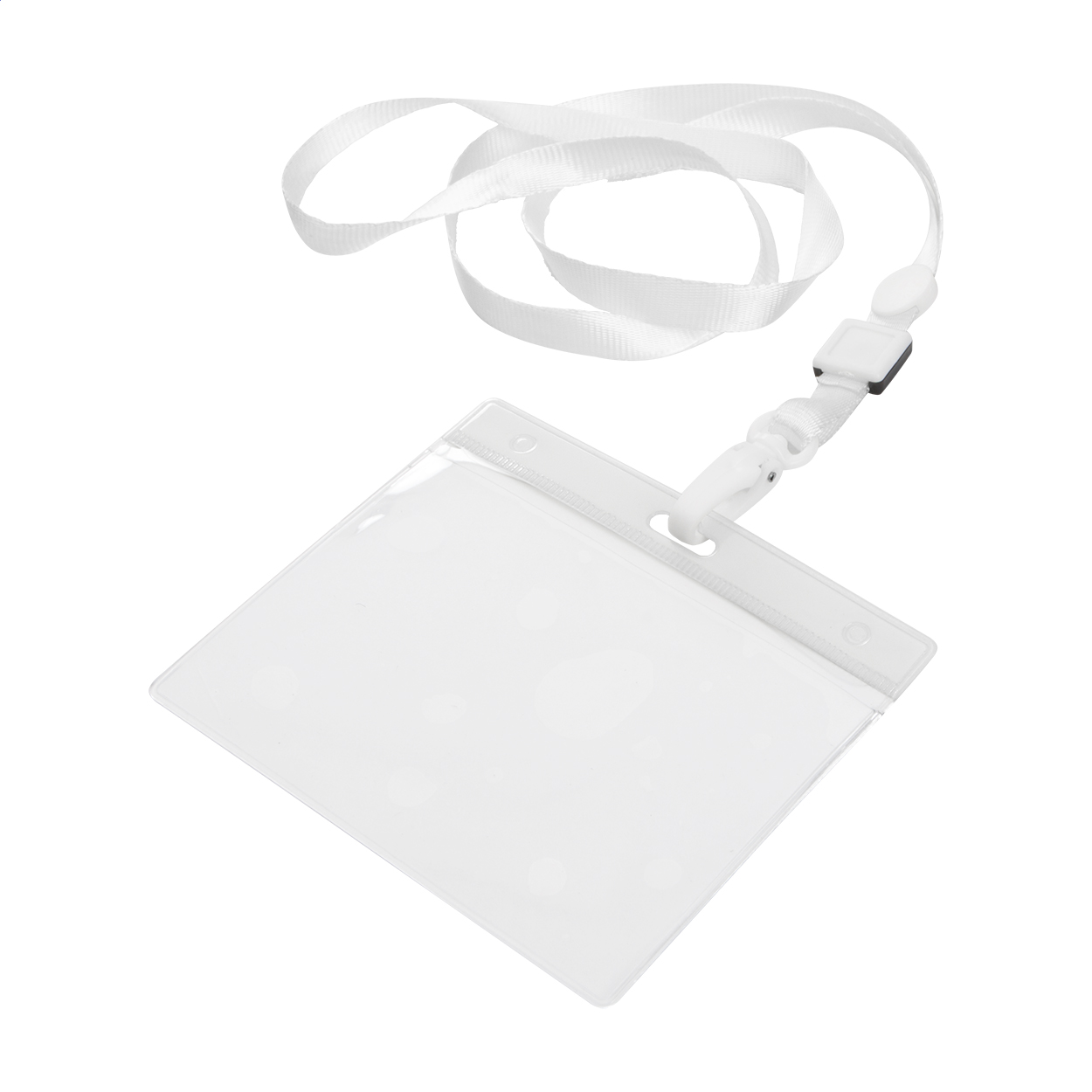 Ballek Lanyard aus Polyester mit Karabiner und PVC-Ausweishülle, Logo
