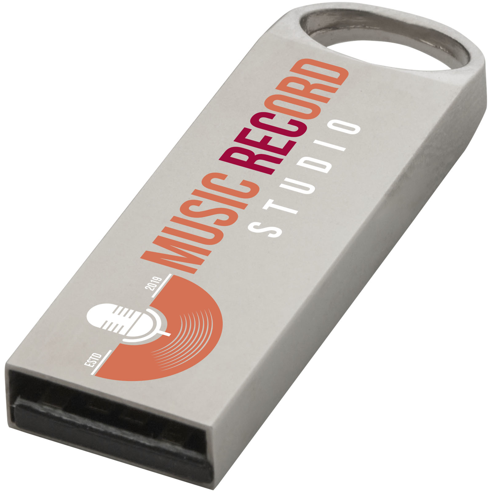 Kompakter, leichter USB 3.0-Stick aus Metall mit Logo, modernes Design bedrucken mit Logo