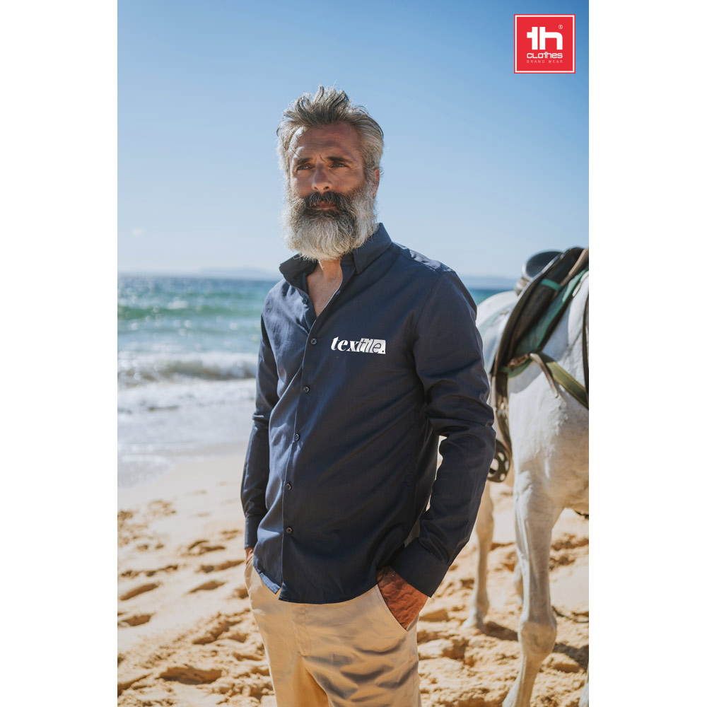 Plissiertes Popelin Herrenhemd -