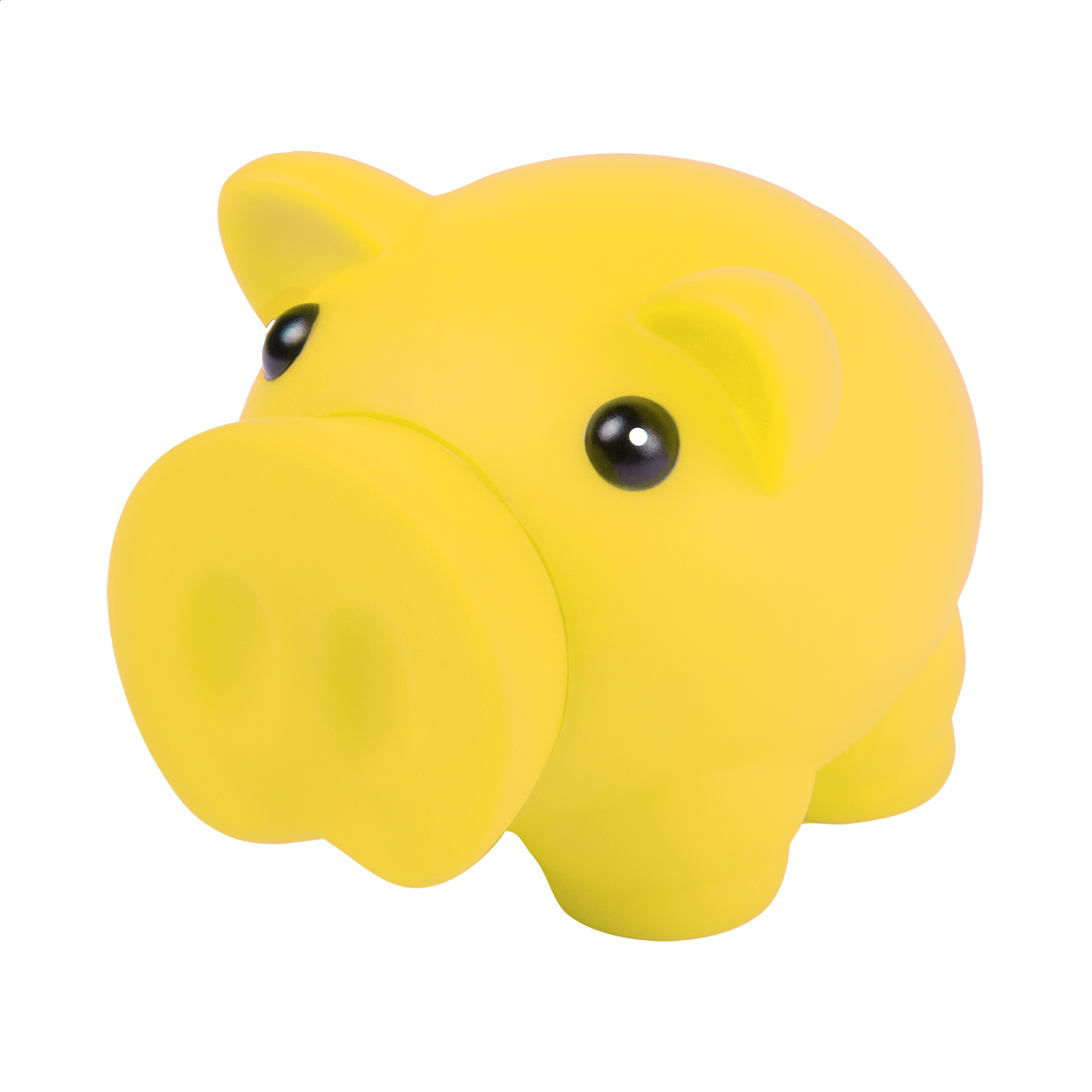Oiban Sparschwein aus Kunststoff mit abnehmbarer Nase und Logo bedrucken mit Logo
