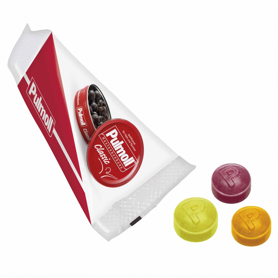 Gedruckte Dreieckstasche mit Halspastillen - Nottertal-Heilinger Höhen