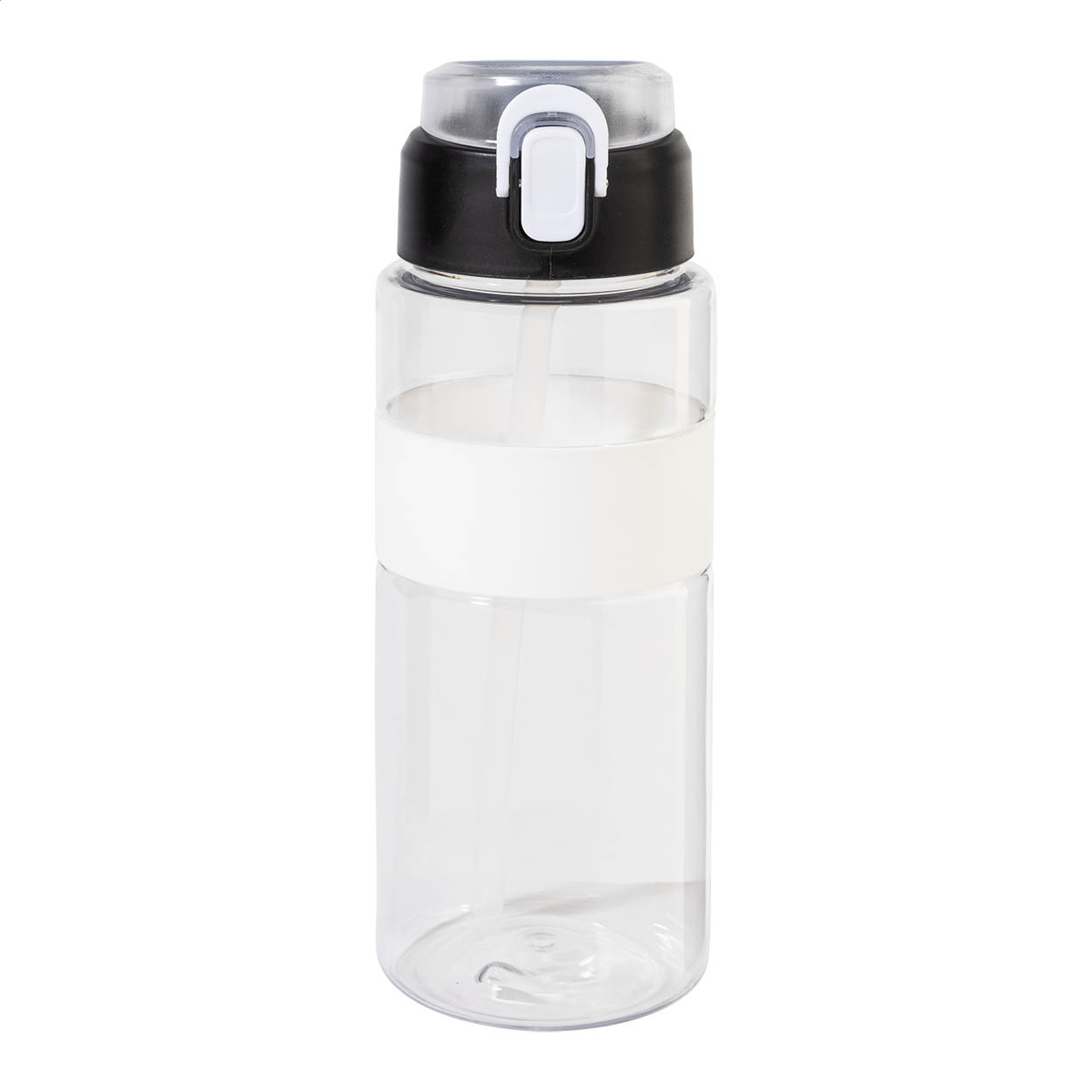 Fitgrip RPET-Sportflasche mit Flip-Top und Trinkhalm, 700 ml, mit Logo bedrucken mit Logo