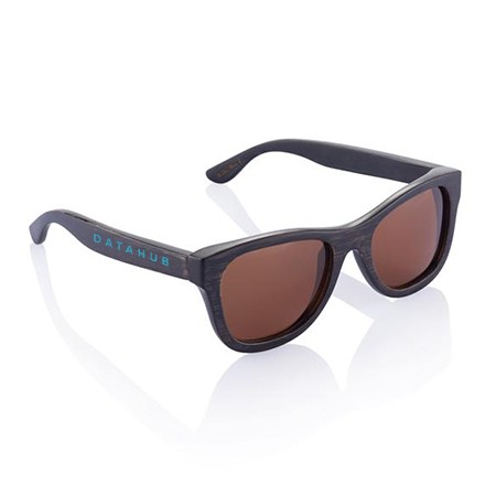 Handgefertigte polarisierte Sonnenbrille mit Bambusrahmen - Hadamar